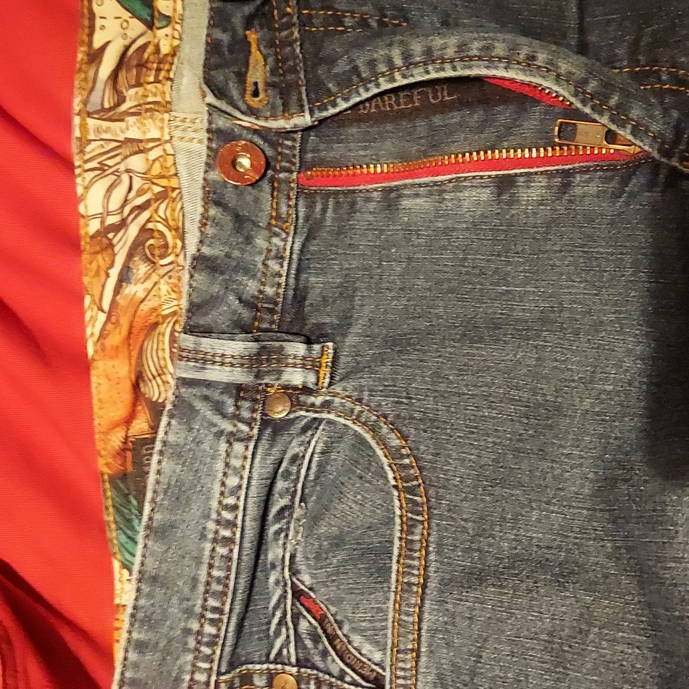 Amazing attention to detail. funky organic cotton denim jeans by meridian line